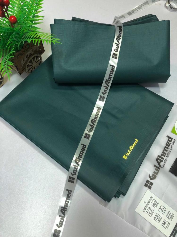Men's Premium Green Cotton Unstitched Suit - Summer Casual Wear